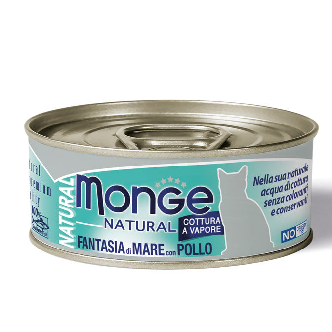 Monge Natural Fantasia di Mare con Pollo 80gr Monge Natural Fantasia di Mare con Pollo 80gr